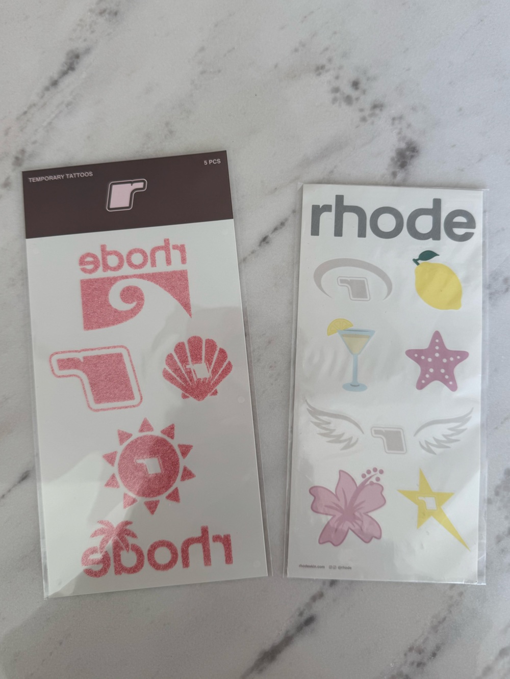 **BRAND NEW** RHODE Summer Temporary Tattoos - Lemontini and Bronze Campaigns